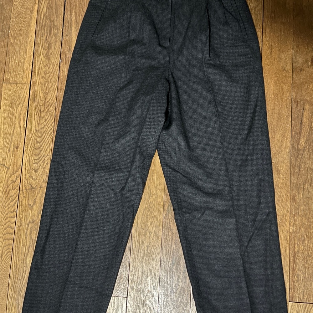 Lauren by Ralph Lauren Black Textured Trousers